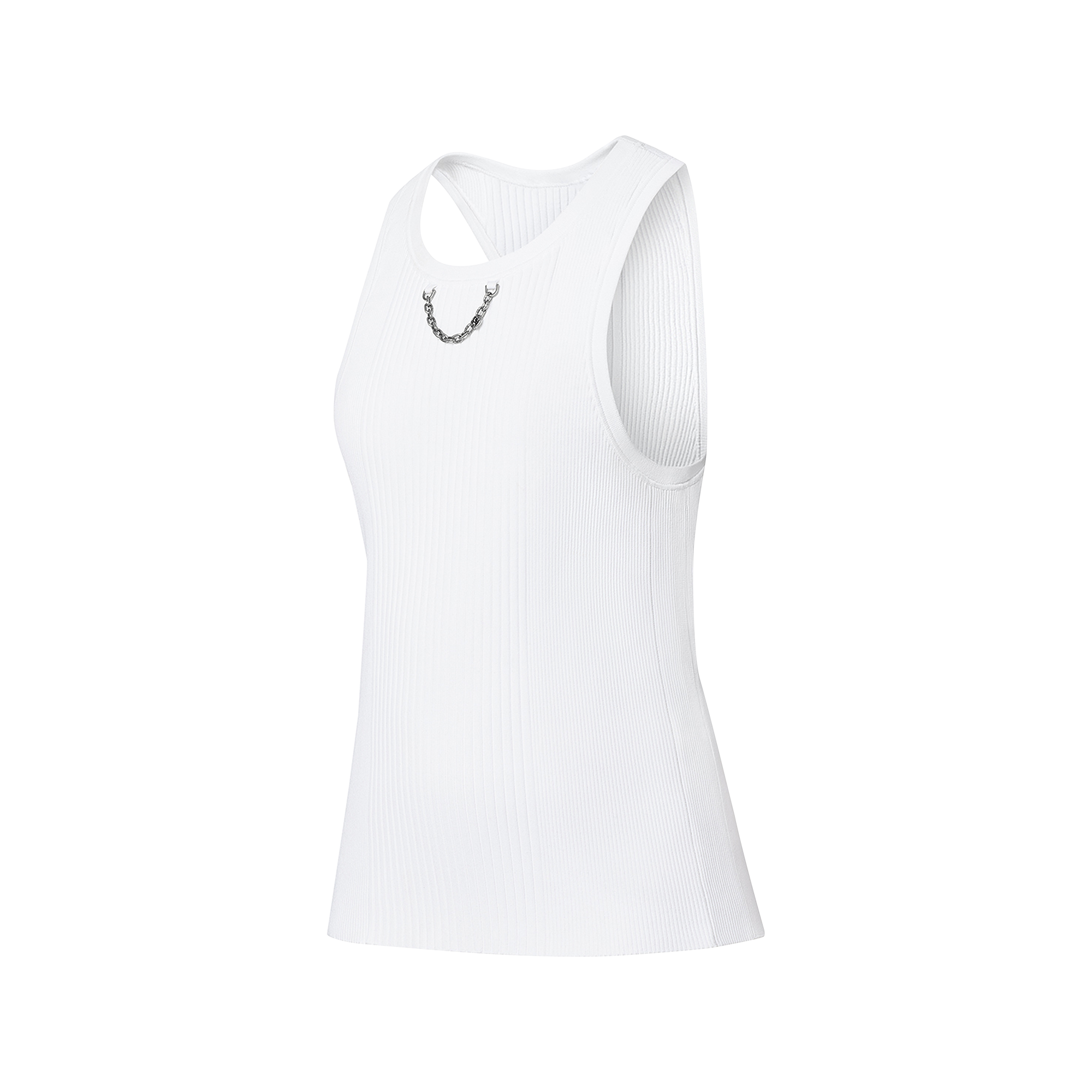 ルイヴィトン　LOUIS VUITTON タンクトップ　モノグラム　ホワイト Ribbed Tank Top - Women - Ready-to-Wear | LOUIS VUITTON ®